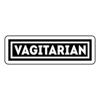 Vagitarian Sticker (Black)